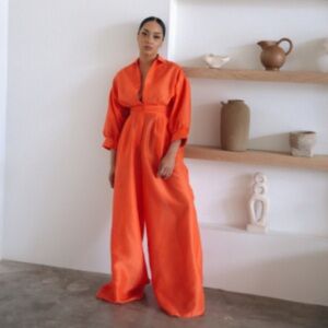 B. Freedom Mila Jumpsuit in Orange - Sz S